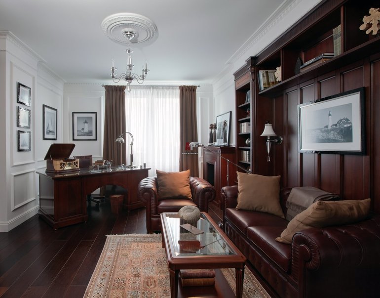 L'intérieur de l'appartement et maison privée dans le style anglais