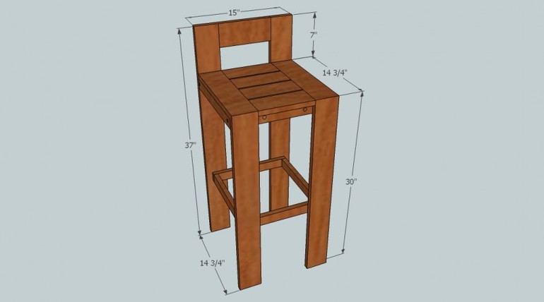 Dessin de tabouret de bar