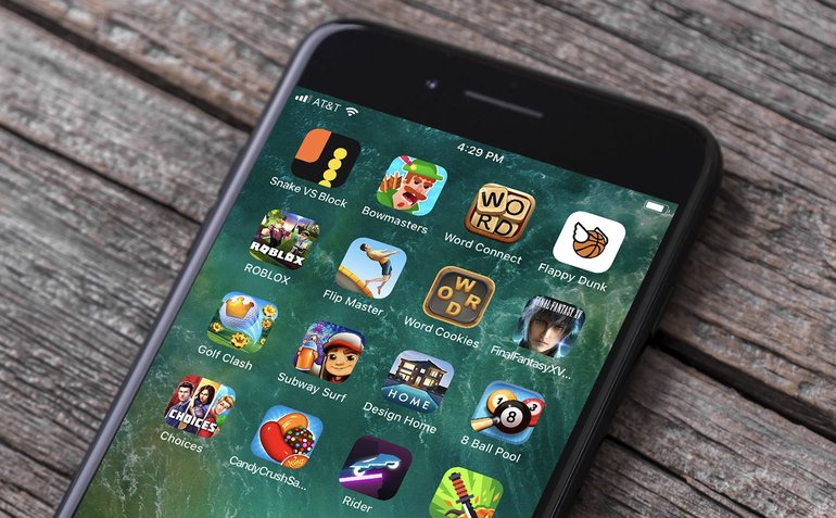 Hoeveelheid telefoongeheugen voor games